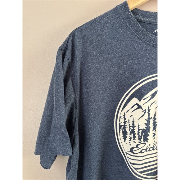 Eddie Bauer Men’s Blue T-Shirt Size Large Mountain Graphic Outdoor Tee - Picture 3 of 7